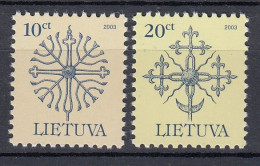 LITHUANIA 2003 Definitive MNH(**) Mi 717 CIII-718 CIII #Lt1010 - Lituanie