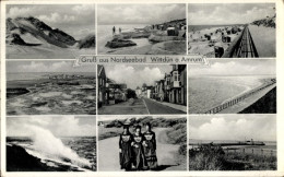 CPA Wittdün Insel Amrum, Strand, Frauen In Tracht, Nordsee, Ebbe - Autres & Non Classés