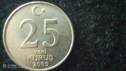 TÜRKİYE-2005--       -25     YENİ      KURUŞ            VF - Turquia