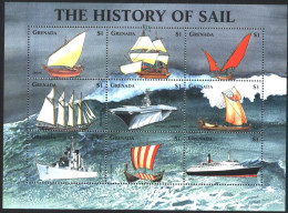 Mint Stamps In Miniature Sheet  Ships 1998 From Grenada - Bateaux