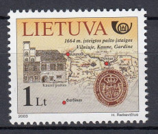 LITHUANIA 2003 History Map MNH(**) Mi 829 #Lt1018 - Lituania