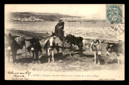 ALGERIE - ALGER - CHARGEUR DE SABLE INDIGENE SUR LE RIVAGE DE LA BAIE - EDITEUR SAUVEUR - PHOTO LEROUX - Algeri