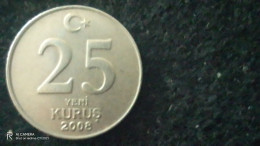 TÜRKİYE-2008--       -25     YENİ      KURUŞ            VF - Turchia
