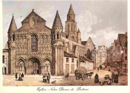 86 - Poitiers - Eglise Notre Dame La Grande - Art Peinture - D'après Une Gravure D'époque - Gravure Lithographie Ancienn - Poitiers