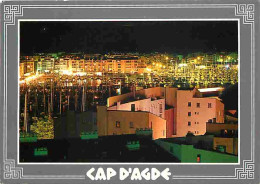 34 - Le Cap D'Agde - Symphonie Des Couleurs Sur Le Port - Vue De Nuit - Flamme Postale De Agde - CPM - Voir Scans Recto- - Agde