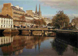 29 - Quimper - Les Ponts Sur L'Odet - La Rue Du Parc - Les Flèches De La Cathédrale - Automobiles - Voir Scans Recto Ver - Quimper