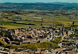 11 - Carcassonne - La Cité Médiévale - Vue Générale Aérienne - Flamme Postale De Carcassonne - CPM - Voir Scans Recto-Ve - Carcassonne