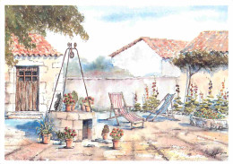 17 - Ile D'Oléron - Jardin Fleuri - Aquarelle De Jean Pierre Lafargue - Art Peinture - CPM - Voir Scans Recto-Verso - Ile D'Oléron