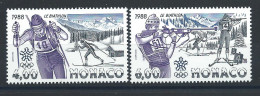 Monaco N°1621/22** (MNH) 1988 - J.O à Calgary - Unused Stamps