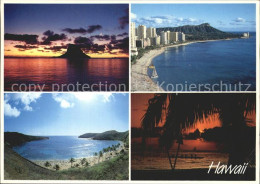 72381803 Hawaii_US-State Abendstimmung Meer Palmen Stadtansicht - Andere & Zonder Classificatie