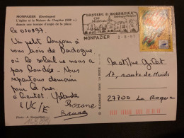 CP TP FRANCE 98 FOOTBALL NANTES 3,00 OBL.MEC.2-8 1997 24 MONPAZIER DORDOGNE - Briefe U. Dokumente