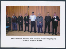 Carton 13.9 X 10 Haute Savoie FAVERGES Jean-Yves Boos, Maire De Giez Accueille Les Sapeurs-pompiers Pour Leur Soirée De* - Faverges