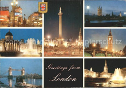 72350711 London Trafalgar Square Big Ben Tower Bridge Fontaene - Altri & Non Classificati