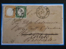 DO12  ITALIE  LETTRE SIGNEE  RR 1862 NOCERA A .. REDISTRIB. CORTELO? +CIRE ROUGE AFF. INTERESSANT+++ - Non Classificati