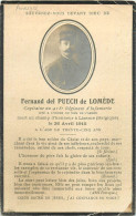 090524 - FAIRE PART DE DECES - MILITARIA WW1 14 18 - Capitaine 418 ème RI - DEL PUECH DE LOMEDE Généalogie - Décès