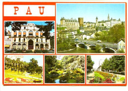 CPSM  10.5 X 15 Pyrénées Atlantique PAU  Hôtel De Ville  Place Royale Château Henri IV  Palmeraie  Parc Beaumont - Pau