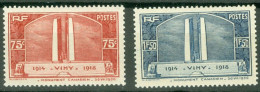 France Yv  316/317  * * TB  - Neufs