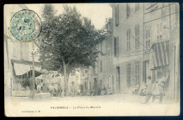 Cpa Du 04 Valensole La Place Du Marché   STEP156 - Andere & Zonder Classificatie