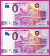 0-Euro XEHA 2022-18 MINIATUR WUNDERLAND HAMBURG - ICE ZUG BURG Set NORMAL+ANNIVERSARY - Private Proofs / Unofficial