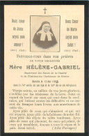 090524 - FAIRE PART DE DECES - RELIGIEUSE Mère HELENE GABRIEL Nevers - Décès