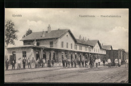 AK Ujvidék, Vasútállomás, Eisenbahnstation, Bahnhof  - Serbie