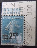 Timbre à Bande Publicitaire. Semeuse N° 217. 25/30 C. Pub Publicité Publicitaires Carnet. Gibbs. - Altri & Non Classificati