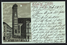 Mondschein-Lithographie München, Domfreiheit  - Muenchen