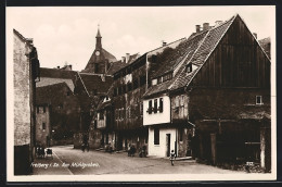 AK Freiberg, Strassenpartie Am Mühlengraben  - Freiberg (Sachsen)