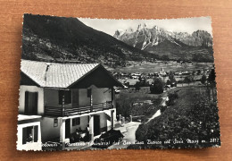 DOLOMITI MEZZANO ( PRIMIERO TRENTO ) DAL BAR CASA BIANCA COL SASS MAOR 1956 - Trento