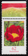 3114 Blume Pfingstrose 62 Cent Nassklebend Aus Bogen, Postfrisch ** - Nuevos