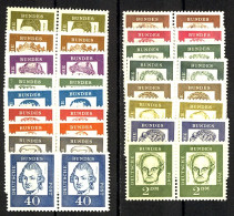 347y Ff Bedeutende Deutsche 17 Werte Komplett, Waagerechte Paare ** - Unused Stamps
