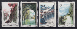 China 1122-1125 Bewässerungskanal Rote Fahne 1972, 4 Werte, Satz ** / MNH - Otros & Sin Clasificación