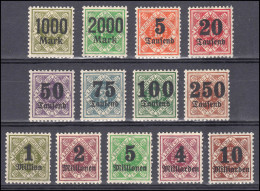 171-183 Dienstmarken Hochinflation Mit Aufdruck, 13 Werte Komplett ** - Mint