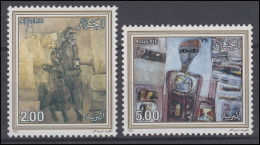 Algerien: Gemälde / Paintings - Moderne Afrikanische Kunst 1987, 2 Marken ** - Otros & Sin Clasificación