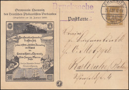 355 Adler EF Auf Schmuck-Drucksache SSt CHEMNITZ Briefmarkenausstellung 27.3.27 - Briefmarkenausstellungen