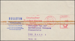 AFS Deutscher Bundesverlag Streifbandzeitung KÖLN 30.8.1971 Nach Bonn - Autres & Non Classés