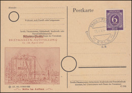 Schmuck-Postkarte Köln Im Aufbau Passender SSt Rhein-Posta Köln 13.4.1947  - Filatelistische Tentoonstellingen