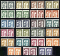 359ff Heinemann Komplett, 23 Werte Waagerechte Paare, Satz ** Postfrisch - Unused Stamps