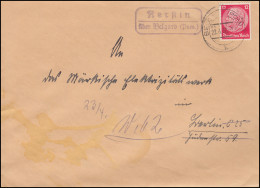Landpost Kerstin über Belgard (Pommern) 22.4.38 Auf Brief Mit BS Der Gemeinde - Cartas & Documentos