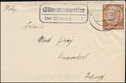 Landpost Ellmannsweiler über Biberach (Riss) 1.1.39 Auf Brief Mit Neujahrskarte - Cartas & Documentos