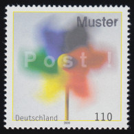 2106 Post! Windrad, Muster-Aufdruck - Abarten Und Kuriositäten