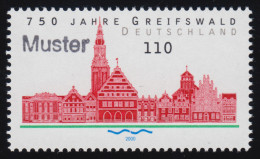 2111 Greifswald, Muster-Aufdruck - Abarten Und Kuriositäten