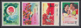 China 1117-1120 Tischtennis 1972, 4 Werte, Satz ** Postfrisch / MNH - Andere & Zonder Classificatie
