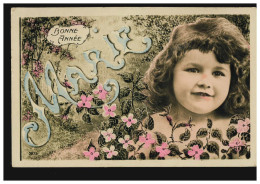 Frankreich Ansichtskarte Vornamen: Marie - Mädchen Im Blumenmeer, 8.1.1900 - Firstnames