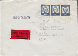 255y Bedeutende Deutsche 40 Pfennig 3mal Als MeF Auf Eil-Brief MÜNCHEN 22.5.1963 - Other & Unclassified