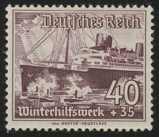 659y Winterhilfswerk Schiffe 40+35 Pf  ** - Unused Stamps