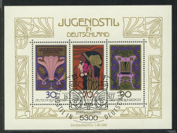 Block 14 Jugendstil 1977 Mit ESSt Bonn 16.2.1977 - Oblitérés