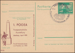 DDR P 79 1. POGEA Jüterbog 1979, SSt TREUENBRITZEN Postmeilensäule 3.6.79 - Other & Unclassified