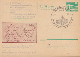 DDR P 79 2. Thüringer Postgeschichtsausstellung Erfurt, SSt ERFURT 12.11.82 - Sonstige & Ohne Zuordnung