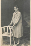 Social History Souvenir Real Photo Elegant Woman Coiffure Chair - Photographs